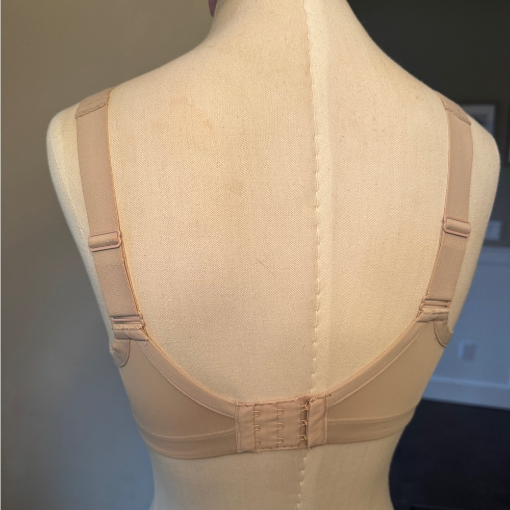 Natori Beige Mesh Detail Bra| Natori Womens Aria Full Fit Wire-free Bra - Picture 5 of 7